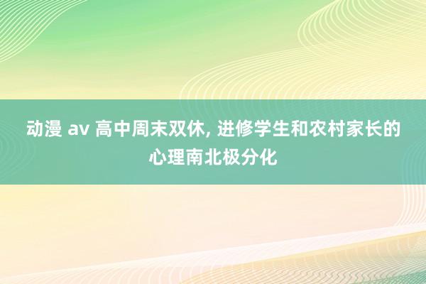 动漫 av 高中周末双休， 进修学生和农村家长的心理南北极分化